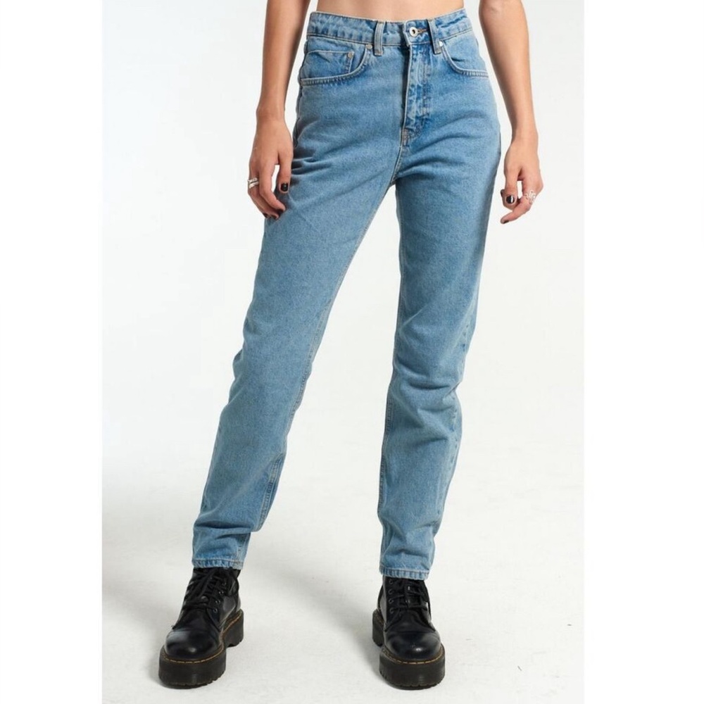 RAGGED Priest Mom Jeans Medium Wash High Rise‎ Tapered 100% Cotton Size 30